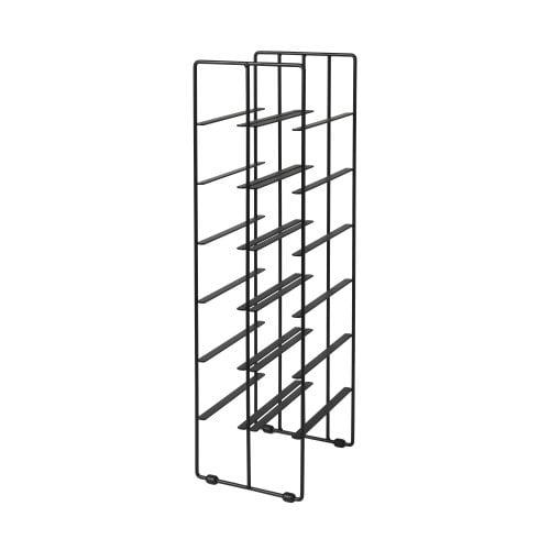 WEINREGAL Schwarz  - Schwarz, Basics, Metall (19/21/66cm) - Blomus