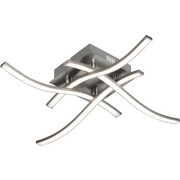 LED-DECKENLEUCHTE - Alufarben, Design, Kunststoff/Metall (46/46/10cm) - NOVEL