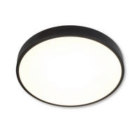 STROPNÉ LED SVIETIDLO, 40/40/5 cm - čierna, Basics, kov/plast (40/40/5cm)