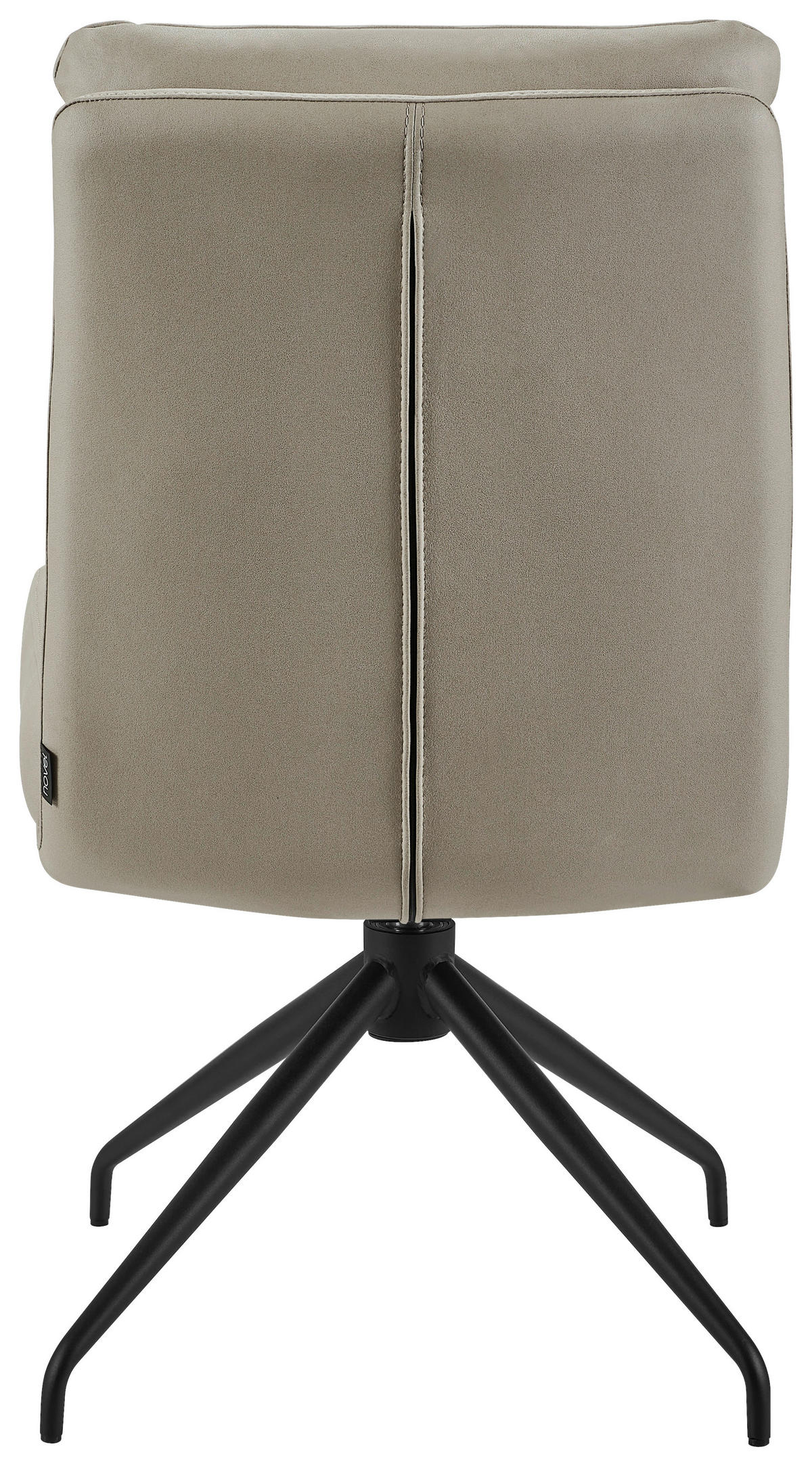 STUHL - Taupe/Schwarz, Design, Textil/Metall (51,5/89,5/65cm) - Novel