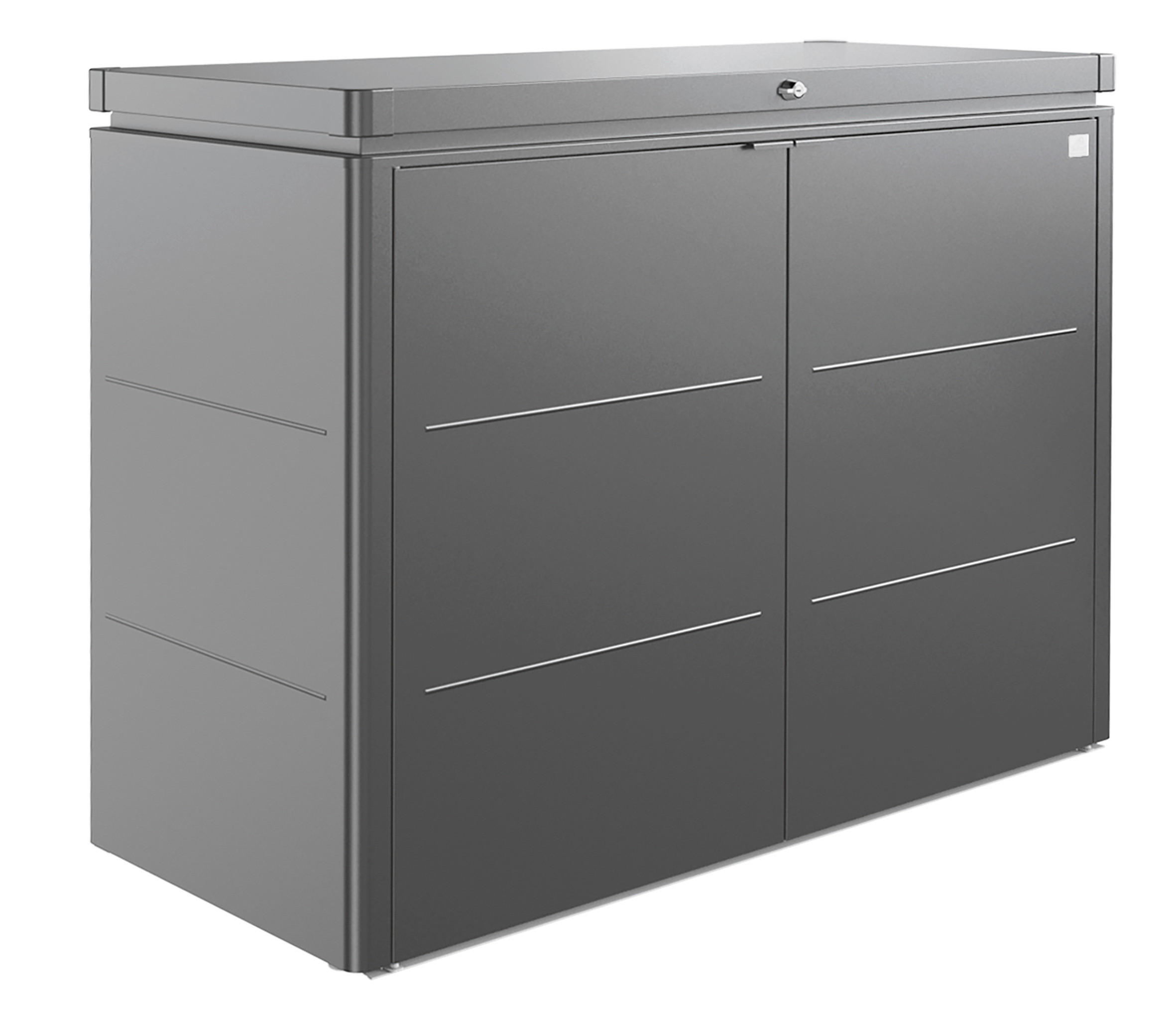  KISSENBOX 160/118/70 cm Metall Dunkelgrau  - Dunkelgrau, Design, Metall (160/118/70cm) - Biohort