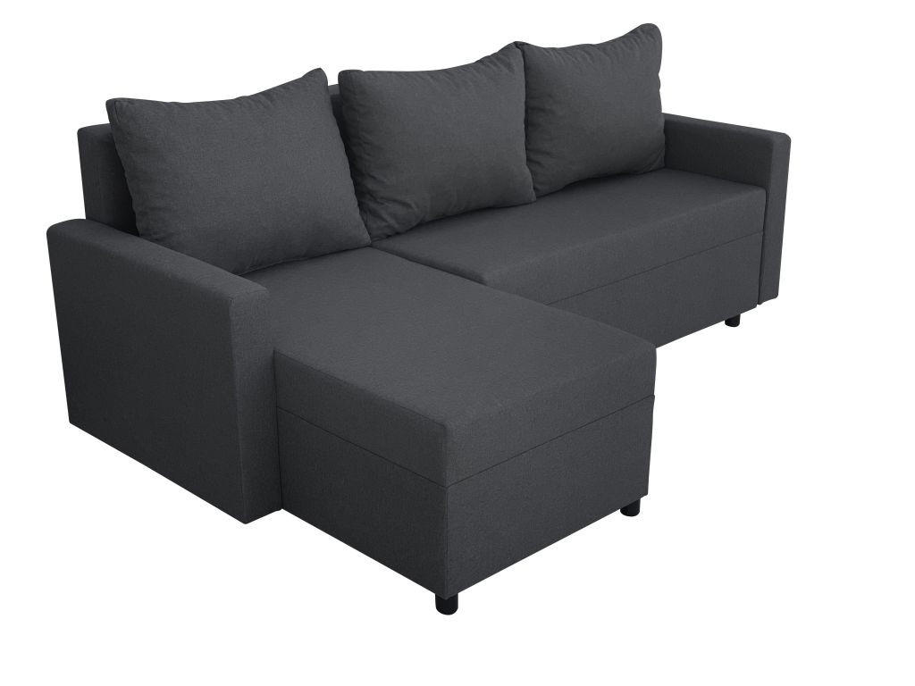 SJEDEĆA GARNITURA tekstil  tamno siva   - tamno siva, Moderno, tekstil (212/131cm) - Ti'me