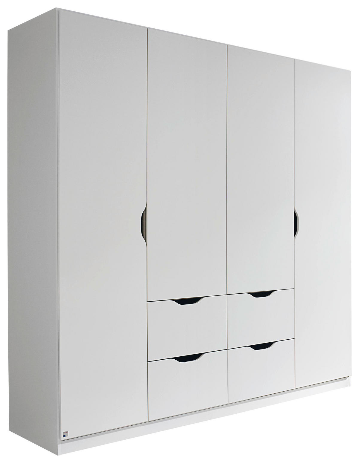 OMARA ZA OBLAČILA, bela  - bela, Konvencionalno, leseni material (181/197/54cm) - home24