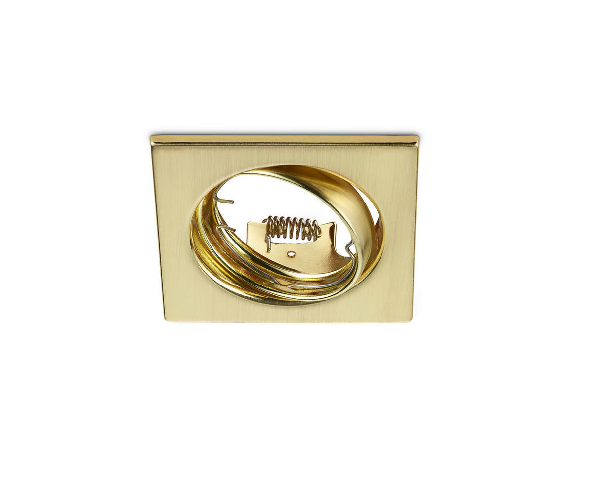EINBAUSPOT JURA 8,0/8,0/7,0 cm   - Messingfarben, KONVENTIONELL, Metall (8,0/8,0/7,0cm) - Trio Leuchten