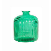 VÁZA  - zöld, Basics, üveg (18cm)