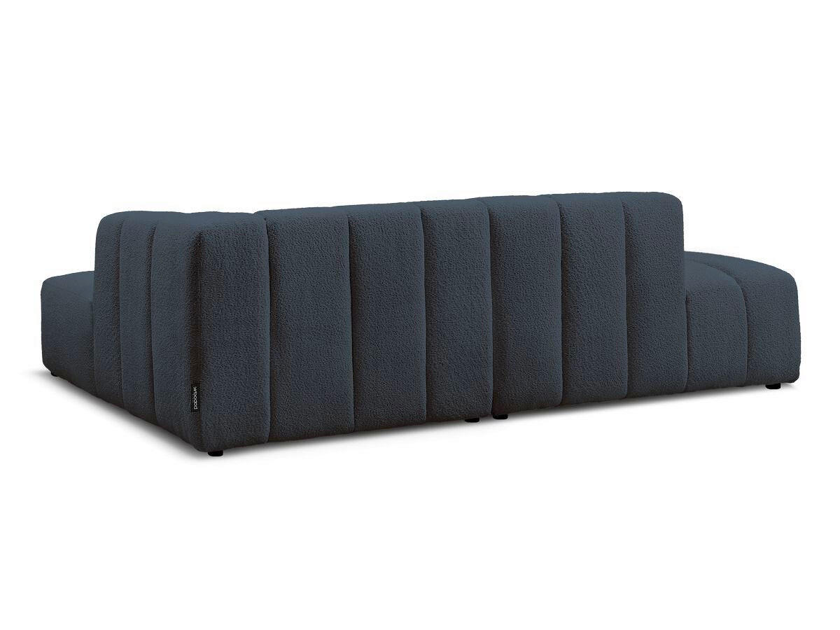 ECKSOFA  ANNECY Dunkelblau Bouclé  - Schwarz/Dunkelblau, MODERN, Kunststoff/Textil (262/170cm)