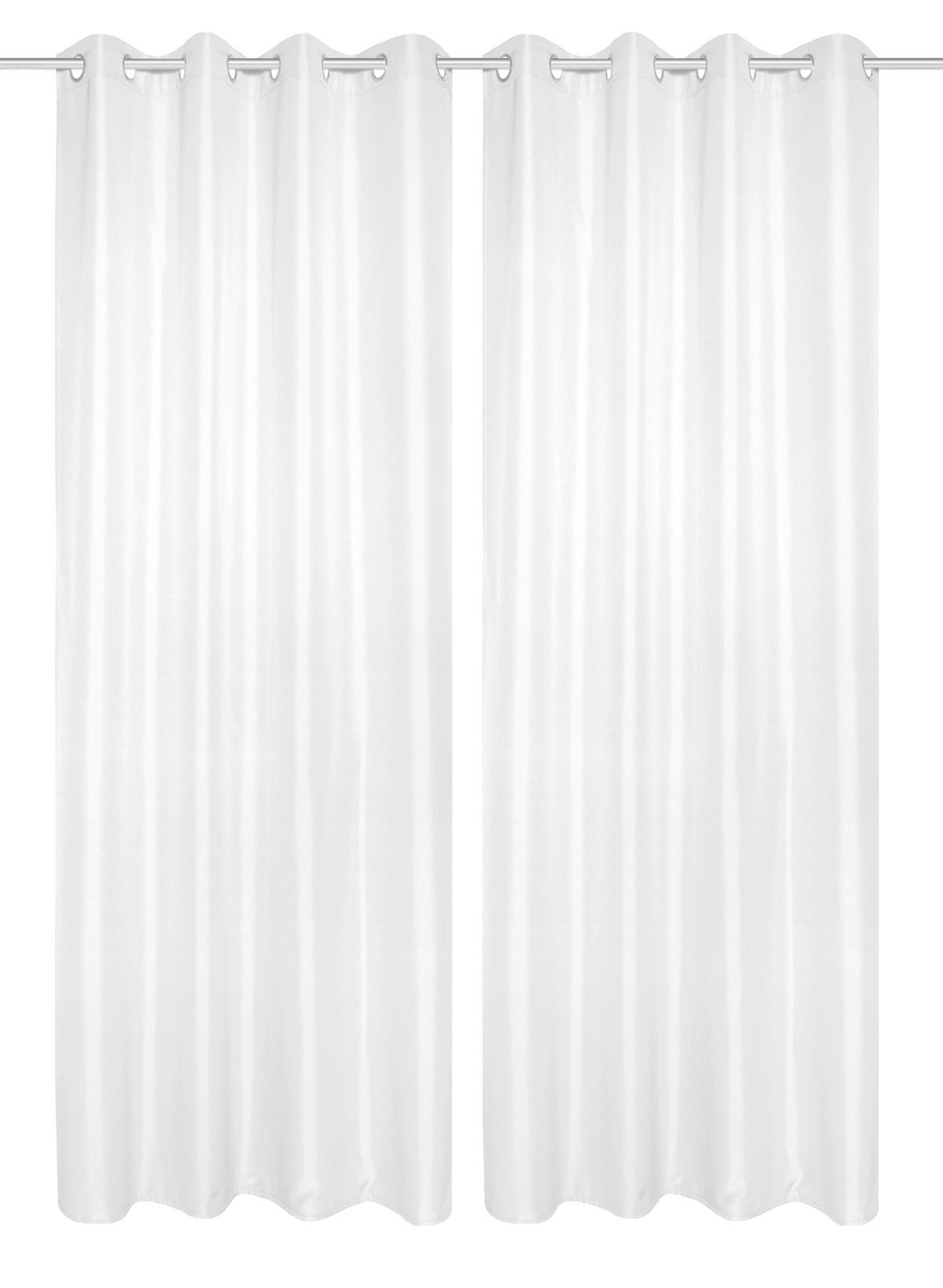 ÖSENSCHAL ATLANTIKA blickdicht 140/235 cm   - Weiß, Basics, Textil (140/235cm)