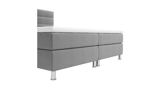 BOXBETT 180/200 cm  in Blau, Grau  - Chromfarben/Blau, KONVENTIONELL, Textil/Metall (180/200cm) - Carryhome