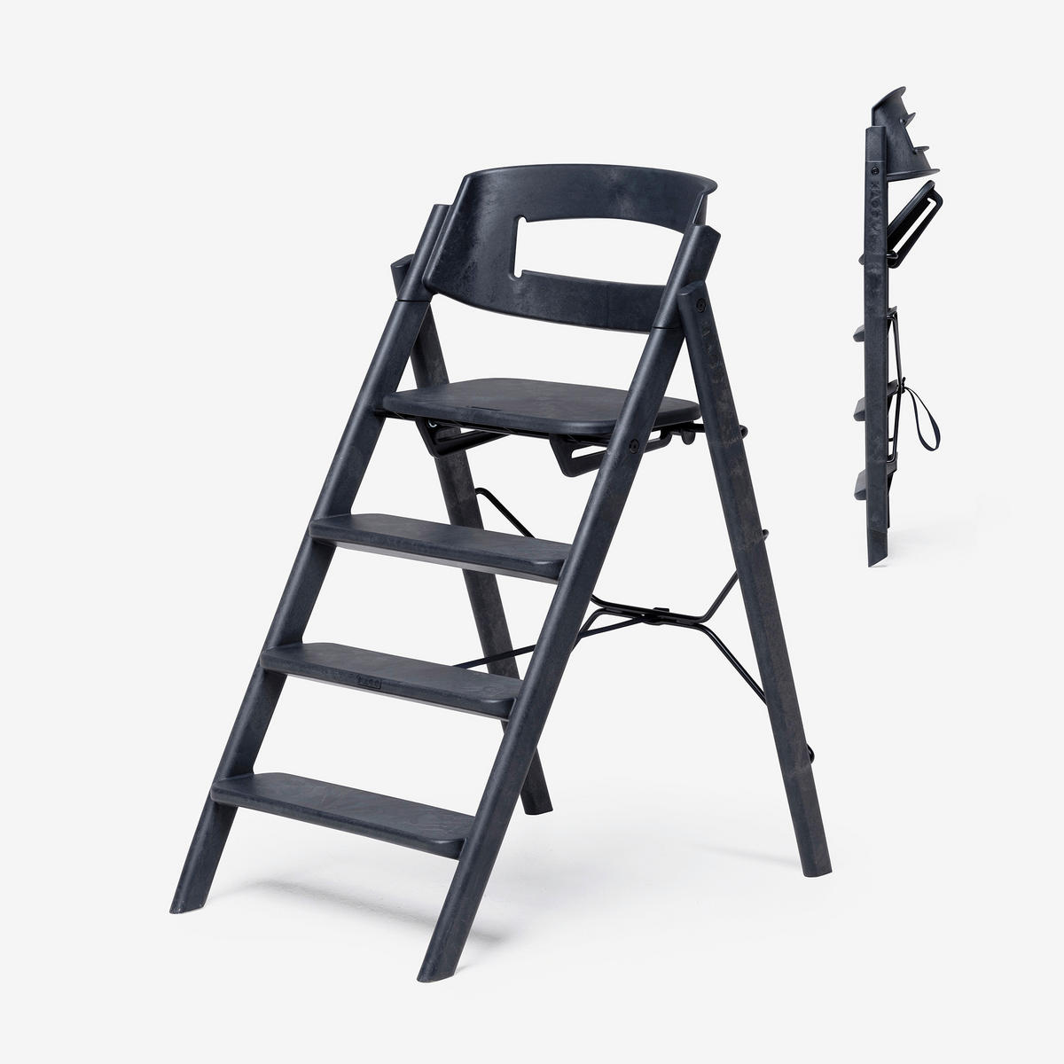 HRANILICA  KAOS Klapp High Chair  - crna, Basics, plastika (45,5/60/81cm)