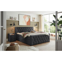 PAT BOXSPRING 180/200 cm  negru  - negru, Modern, plastic/textil (180/200cm) - MID.YOU