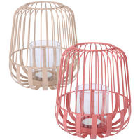 WINDLICHT - Altrosa/Rosa, Trend, Metall (15,50/15,50/17,00cm)