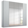 DREHTÜRENSCHRANK in Silberfarben, Hellgrau  - Silberfarben/Hellgrau, Modern, Holzwerkstoff (226/229/54cm) - Rauch Möbel