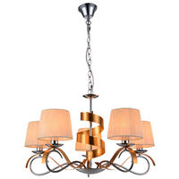 PENDELLEUCHTE Denis 68/68/100 cm   - Chromfarben/Goldfarben, KONVENTIONELL, Kunststoff/Metall (68/68/100cm)