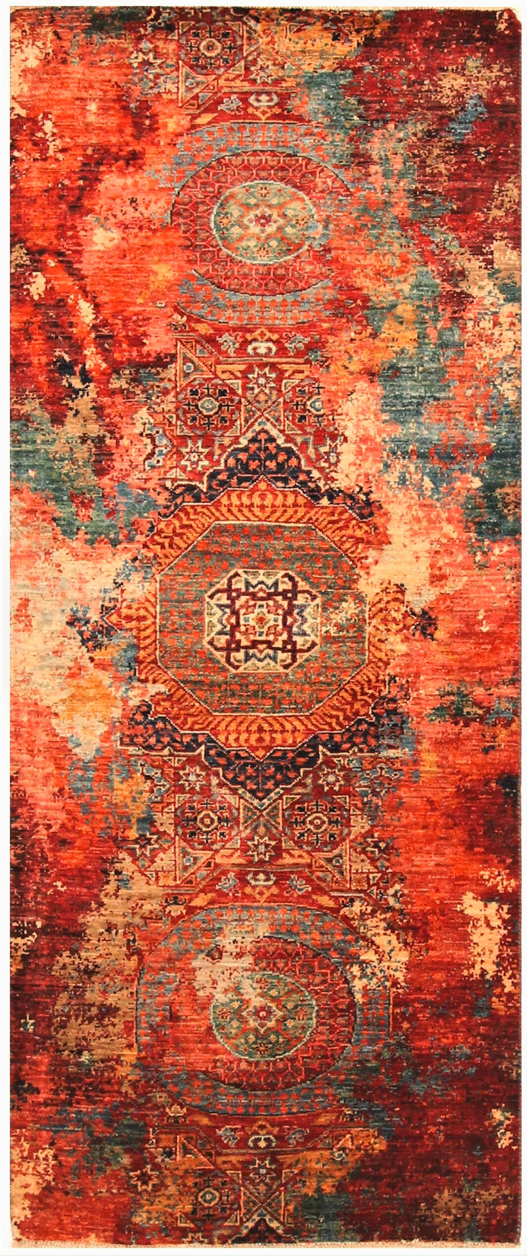 ORIENTTEPPICH 80/250 cm Glow Multicolor  - Multicolor, Design, Textil (80/250cm) - Cazaris