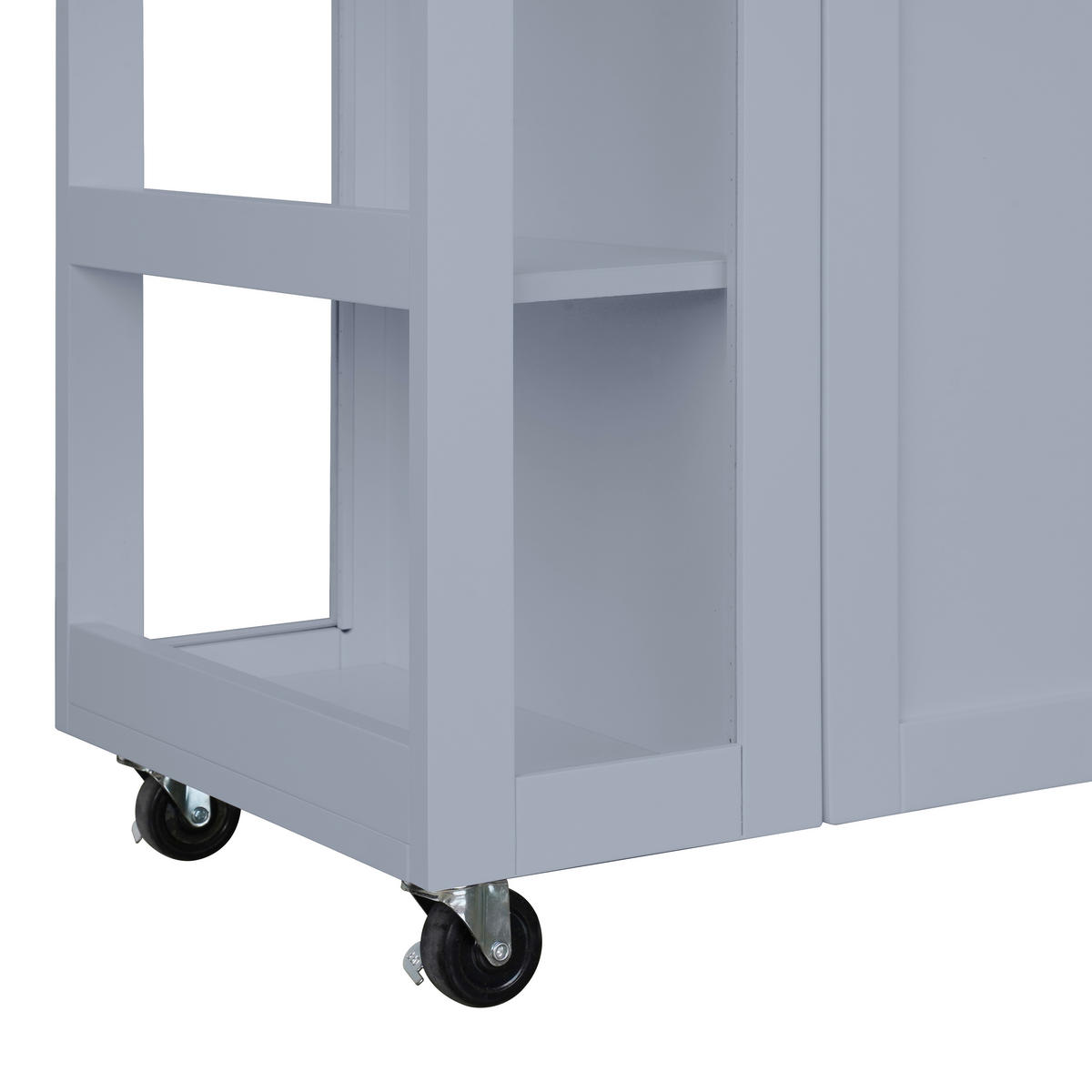 KÜCHENINSEL   in Grau, Naturfarben  - Messingfarben/Naturfarben, Basics, Glas/Holz (60/90/40cm) - MID.YOU