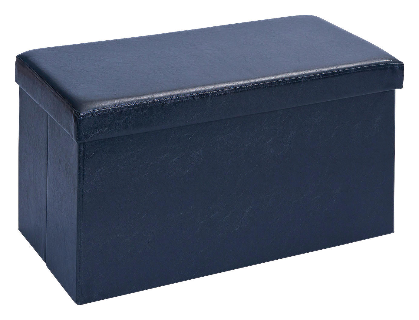 Faltbox Setto Groß 76x38 Cm Schwarz Lederoptik Mit Deckel
