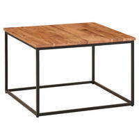 COUCHTISCH in Holz 60/60/41 cm  - Schwarz/Akaziefarben, MODERN, Holz/Metall (60/60/41cm) - MID.YOU