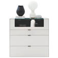 HIGHBOARD Weiß  121,9/121,5/45,2 cm  - Schwarz/Weiß, Design, Glas/Keramik (121,9/121,5/45,2cm) - Dieter Knoll