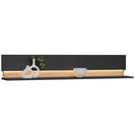 WANDBOARD Holz, Holzwerkstoff Asteiche furniert Anthrazit, Eichefarben  - Eichefarben/Anthrazit, Design, Holz/Holzwerkstoff (180/30/24cm) - Dieter Knoll