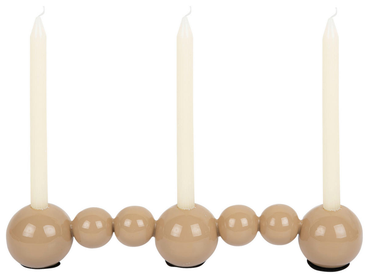 KERZENHALTER - Beige, Basics, Metall (41/7/7cm) - Present Time