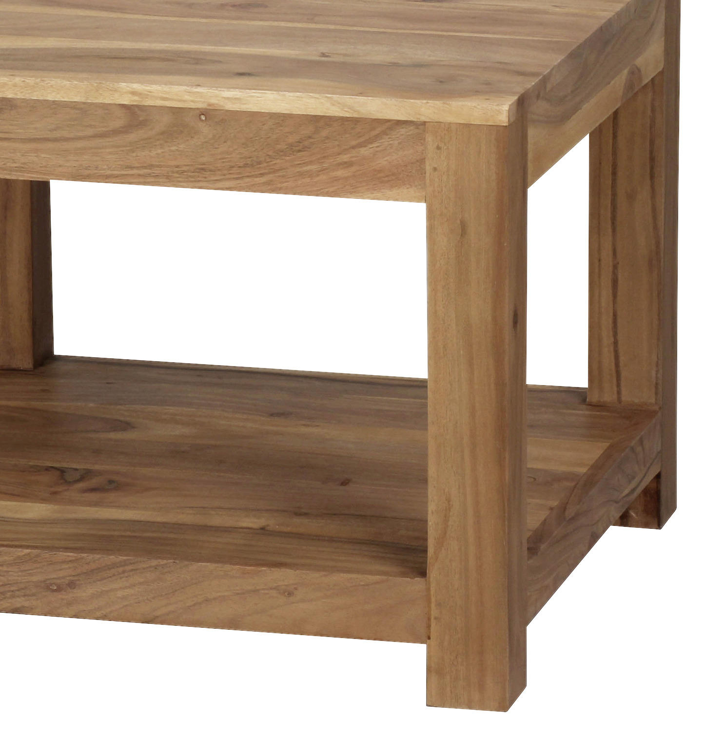 COUCHTISCH Akazie massiv 60/60/40 cm quadratisch Akaziefarben  - Akaziefarben, Design, Holz (60/60/40cm) - MID.YOU
