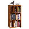 AKTENREGAL 60/114/40 cm  - Buchefarben/Schwarz, Modern, Holzwerkstoff/Kunststoff (60/114/40cm) - MID.YOU
