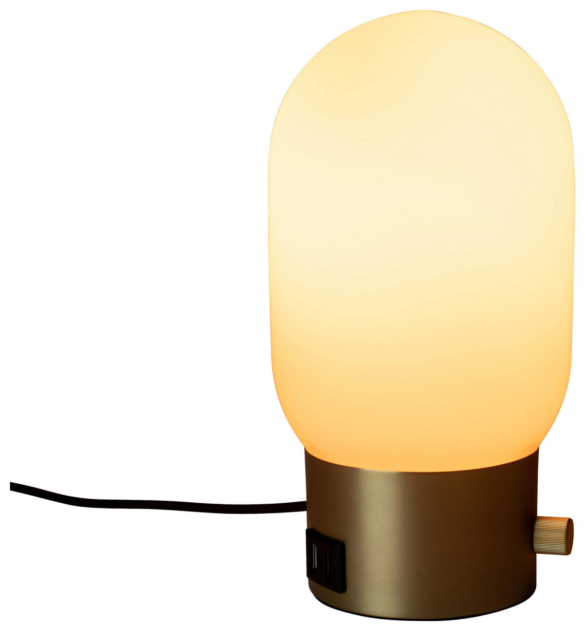 TISCHLEUCHTE - Goldfarben/Weiß, Basics, Glas/Metall (12,5/25,5cm) - Zuiver