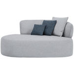 RÉCAMIERE in Chenille Blau, Grau  - Blau/Schwarz, MODERN, Kunststoff/Textil (166/86/105cm) - Hom`in