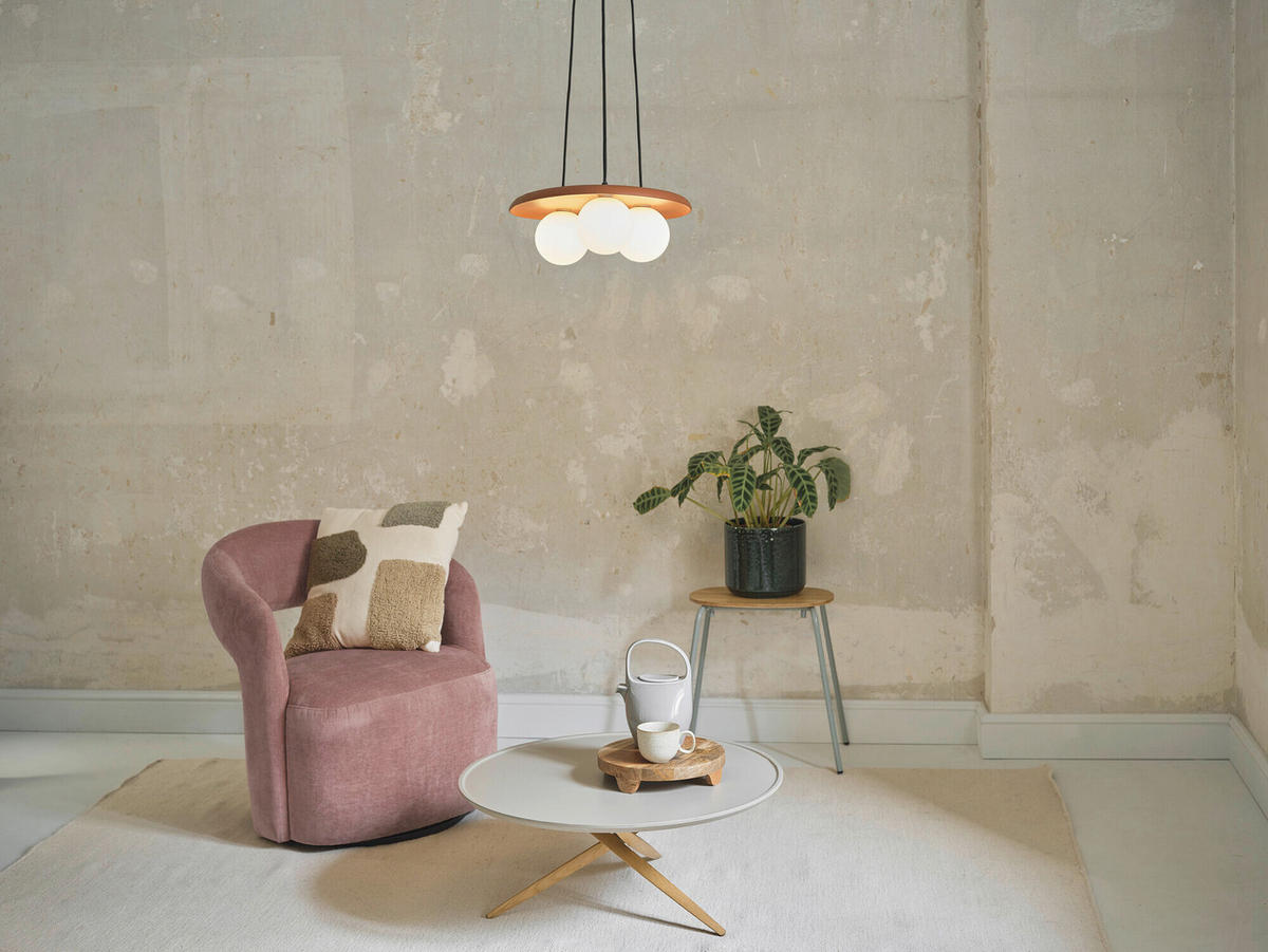 HÄNGELEUCHTE 50/38.5/150 cm  - Braun, Basics, Glas/Stein (50/38.5/150cm) - Osram