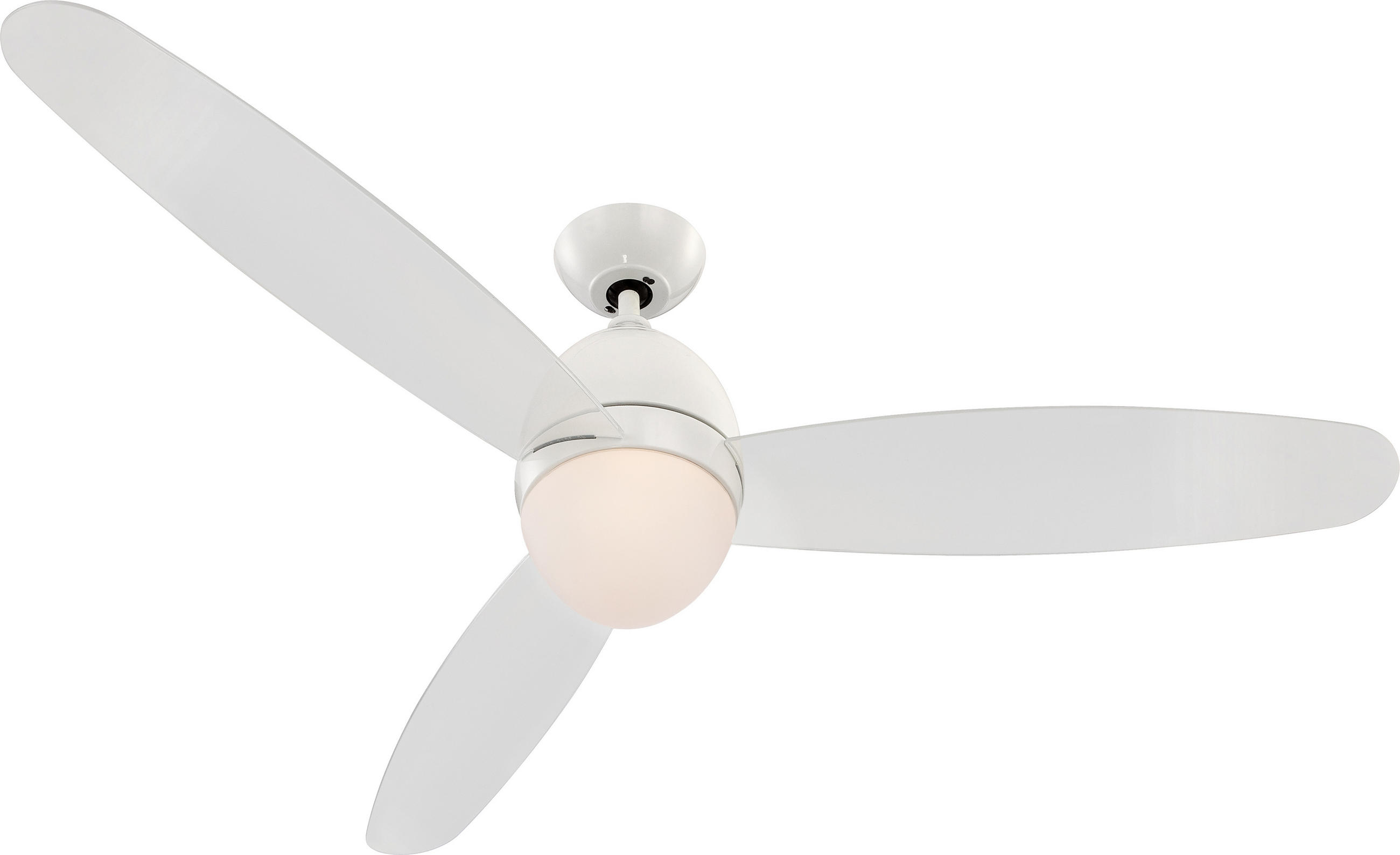 VENTILATOR STROPNI bijela prozirno - bijela/prozirno, Konvencionalno, metal/plastika (132/43,1cm)