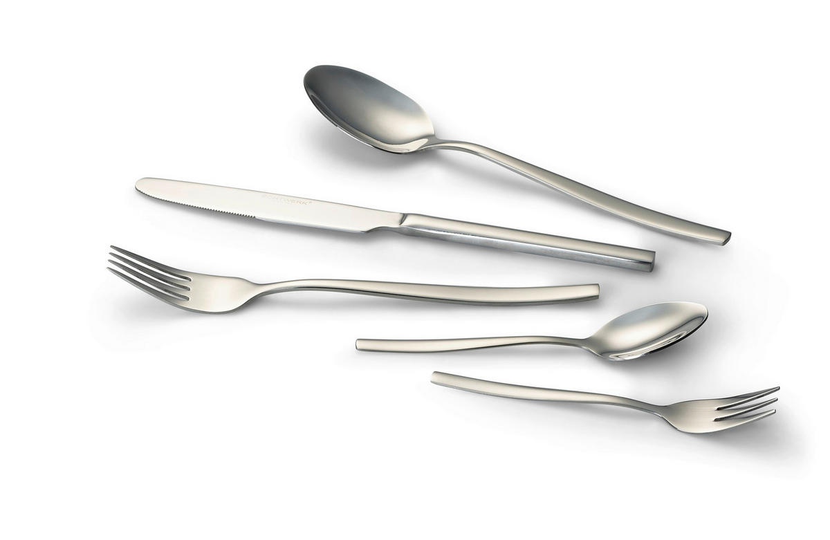 BESTECKSET Tavira 30-teilig Edelstahl  - Silberfarben, Basics, Metall (1,22kg) - Echtwerk