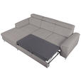 ECKSOFA in Flachgewebe Grau  - Chromfarben/Grau, KONVENTIONELL, Textil/Metall (175/268cm) - Carryhome