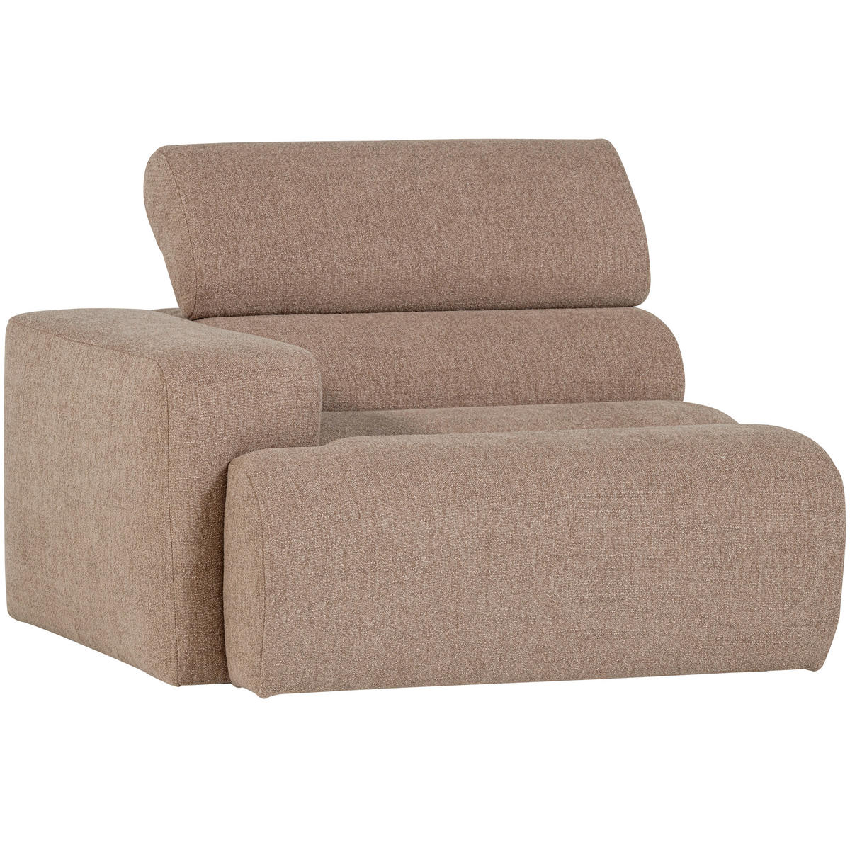 SOFAELEMENT Novi Bouclé Taupe  - Taupe, Design, Kunststoff/Textil (109/86/113cm) - Livetastic