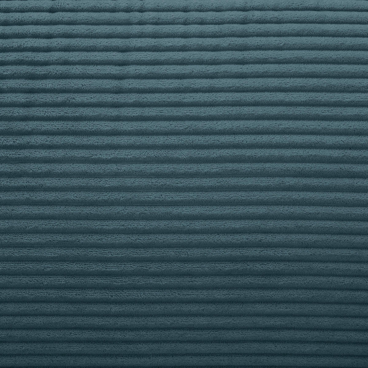 ECKSOFA in Cord Petrol  - Petrol/Schwarz, Design, Kunststoff/Textil (303/196cm) - Livetastic