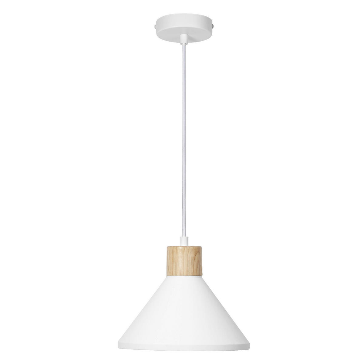 HÄNGELEUCHTE 22/122.5 cm  - Hellbraun/Weiß, Basics, Holz/Stein (22/122.5cm) - Osram