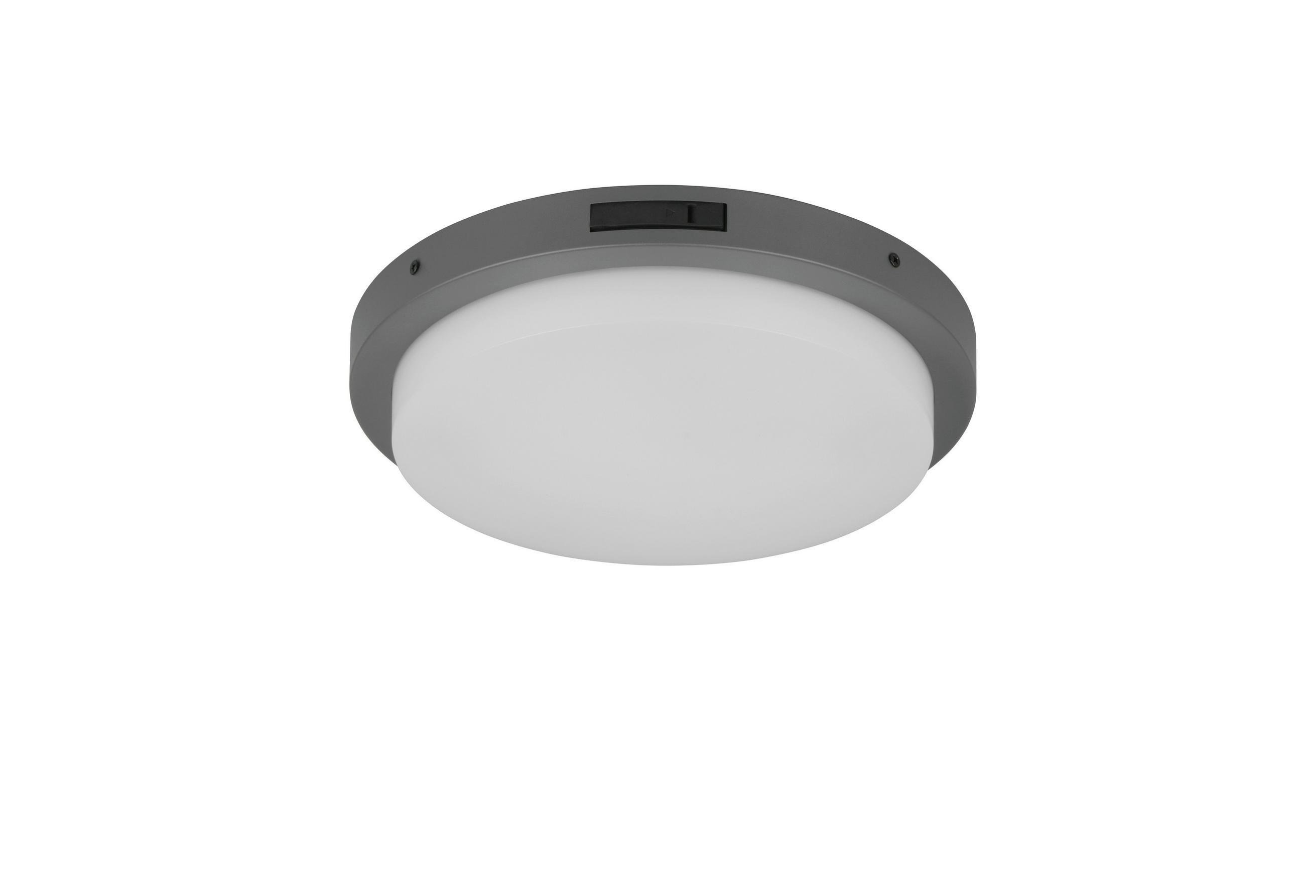 AUßENDECKENLEUCHTE 30/5,7 cm   - Anthrazit/Weiß, Basics, Kunststoff/Metall (30/5,7cm)