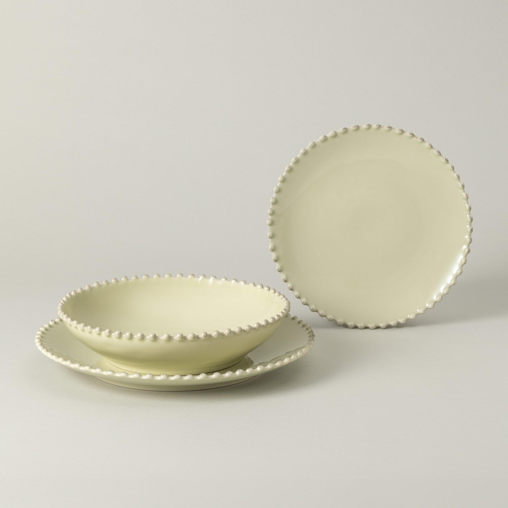 KOMBISERVICE Salbeigrün PEARL 12-teilig 4 Personen  - Salbeigrün, Basics, Keramik - Costa Nova