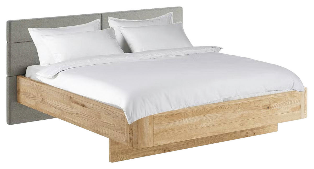 BETT - Beige/Naturfarben, MODERN, Holz (200/200cm) - MID.YOU