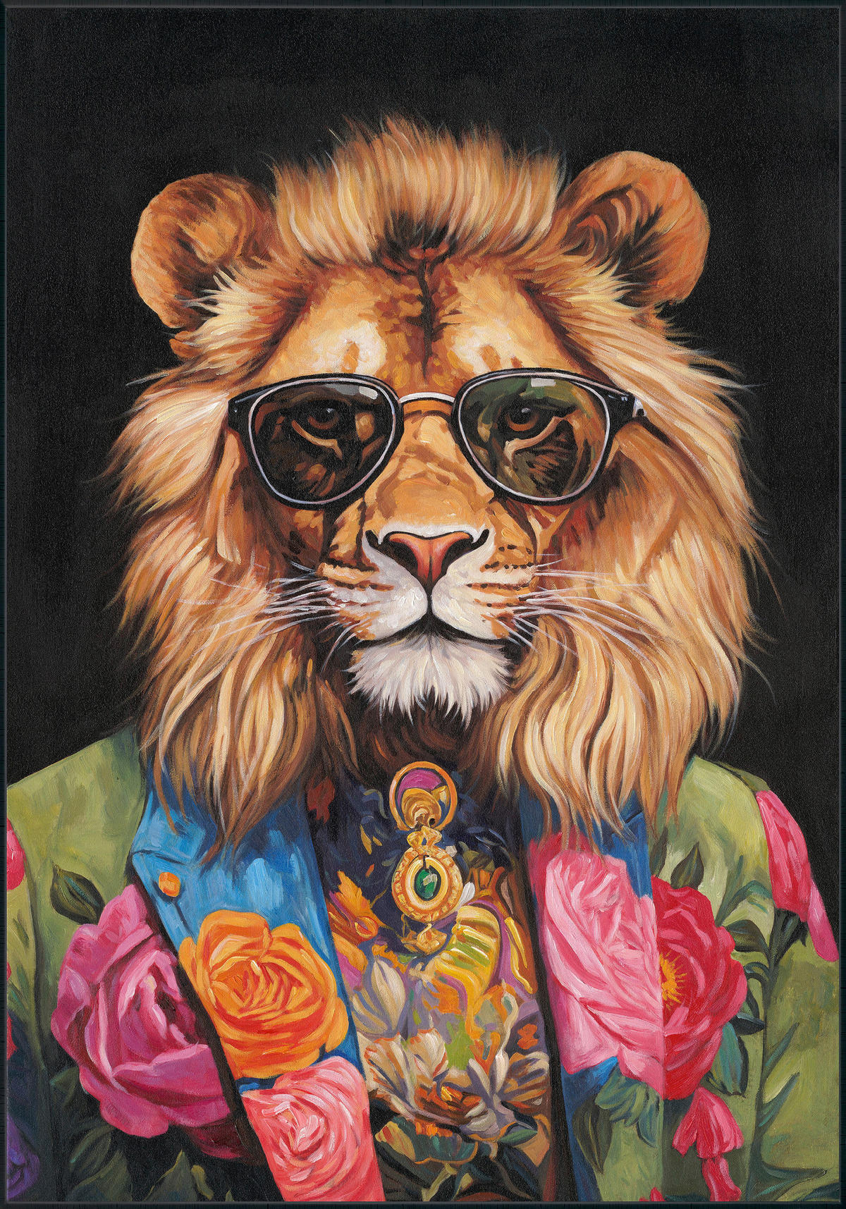 ART PRINT 70/100 cm  - multicolor, Basics, plastic/lemn (70/100cm) - Monee