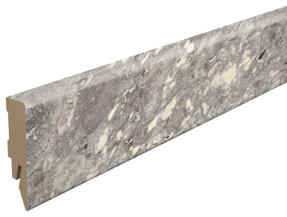 SOCKELLEISTE Terrazzo grau Grau  - Grau, KONVENTIONELL, Holzwerkstoff (240/1.4/5.8cm) - Egger Holzwerkstoffe