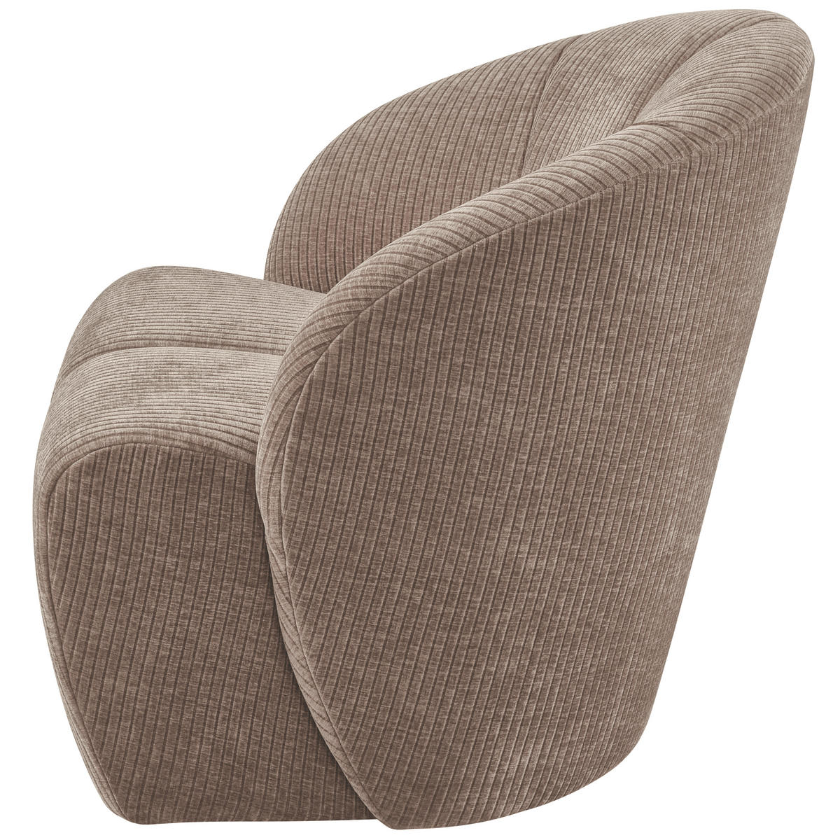 SESSEL in gerippt Sandfarben  - Sandfarben, Design, Kunststoff/Textil (68/75/77cm) - Livetastic