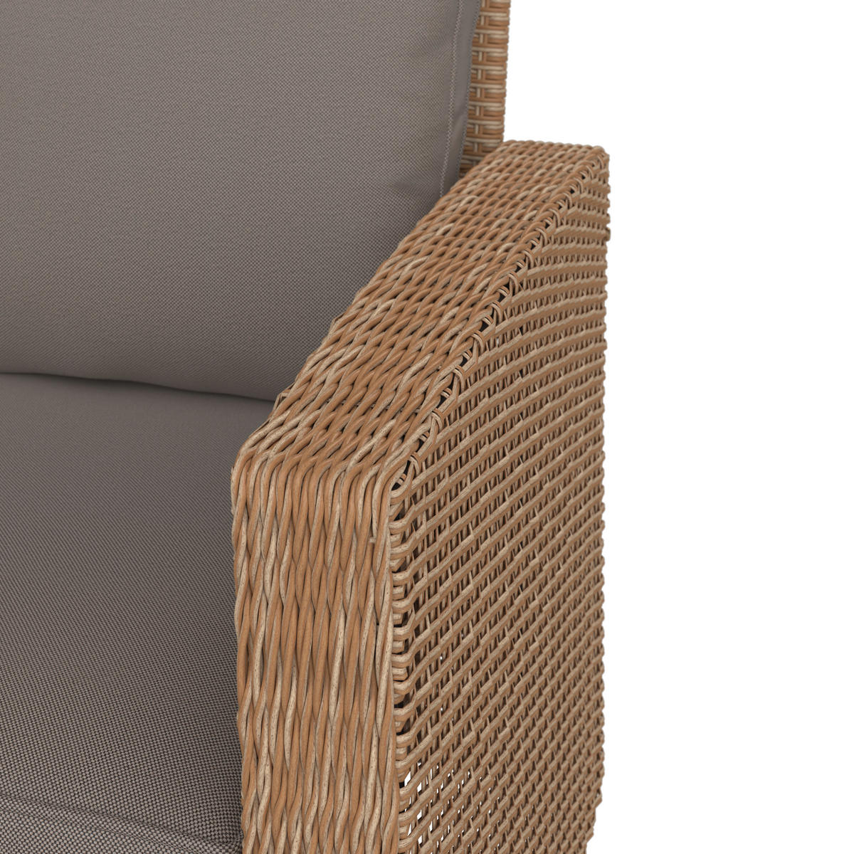 LOUNGEGARNITUR Carbonstahl  - Sandfarben, MODERN, Kunststoff/Metall (137/88/48/66.5cm) - Ambia Garden