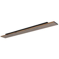 LED-DECKENLEUCHTE Hayden 150/14/6 cm  - Dunkelbraun/Opal, Design, Holzwerkstoff/Kunststoff (150/14/6cm) - Globo