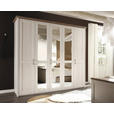 DREHTÜRENSCHRANK in Weiß, Trüffeleichefarben - Trüffeleichefarben/Weiß, LIFESTYLE, Glas/Holzwerkstoff (241/212/62cm) - Carryhome