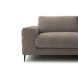 ECKSOFA  in Flachgewebe Taupe  253/177 cm  - Taupe/Schwarz, Design, Textil/Metall (253/177cm) - Dieter Knoll