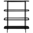 REGAL Grau, Schwarz  - Schwarz/Grau, Trend, Glas/Holzwerkstoff (90/120/34cm) - Xora