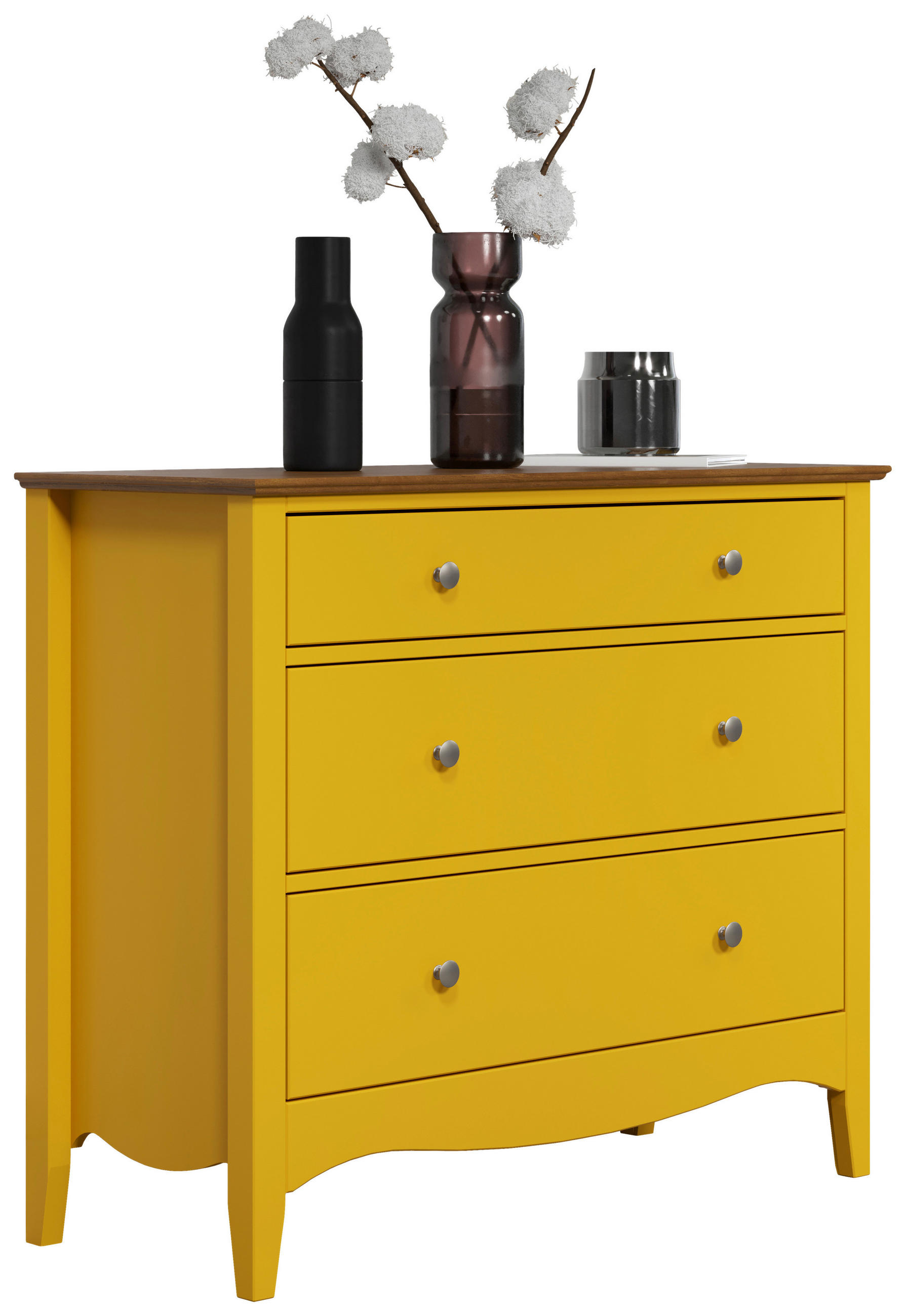 KOMMODE  in 100/86/42 cm  - Gelb/Dunkelbraun, LIFESTYLE, Holz/Holzwerkstoff (100/86/42cm) - Landscape