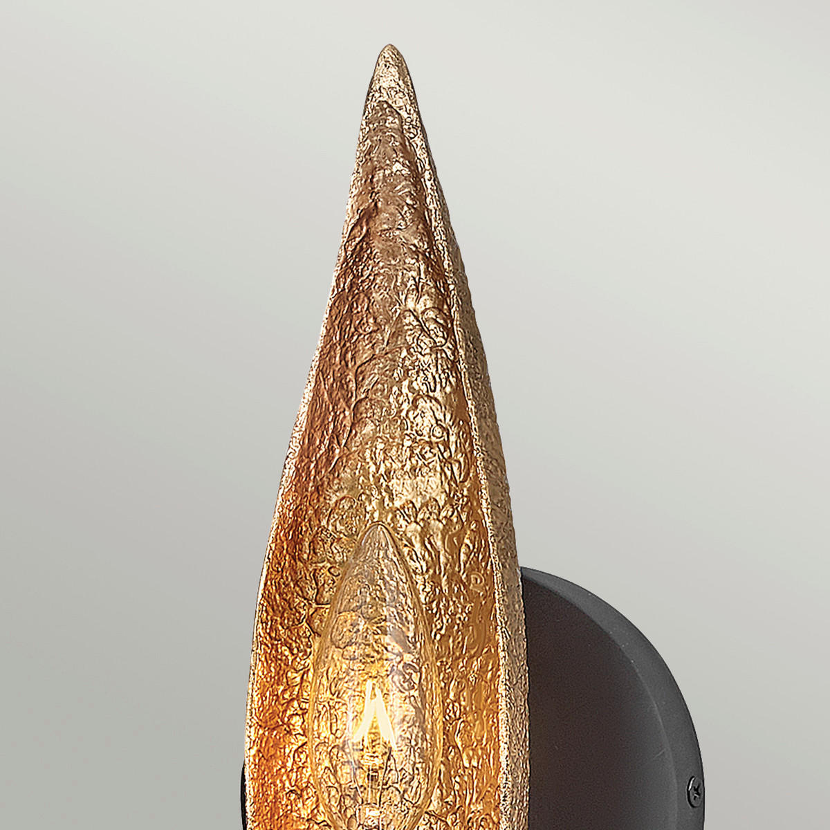 WANDLEUCHTE Elstead Willow 11,4/7,9/33 cm   - Goldfarben/Schwarz, Design, Glas/Metall (11,4/7,9/33cm) - Elstead Lighting