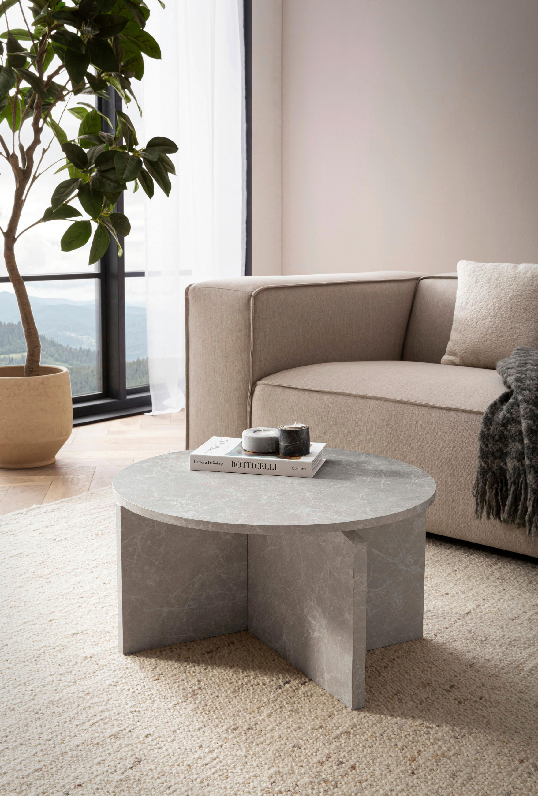 SOFFBORD i trämaterial 60/60/33 cm  - sandfärgad, Design, trämaterial (60/60/33cm) - Livetastic
