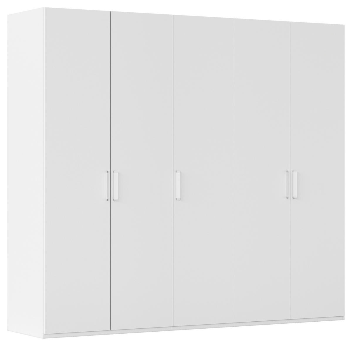 DREHTÜRENSCHRANK  in Weiß  - Weiß, Design, Holzwerkstoff/Kunststoff (251/223/60cm) - Novel
